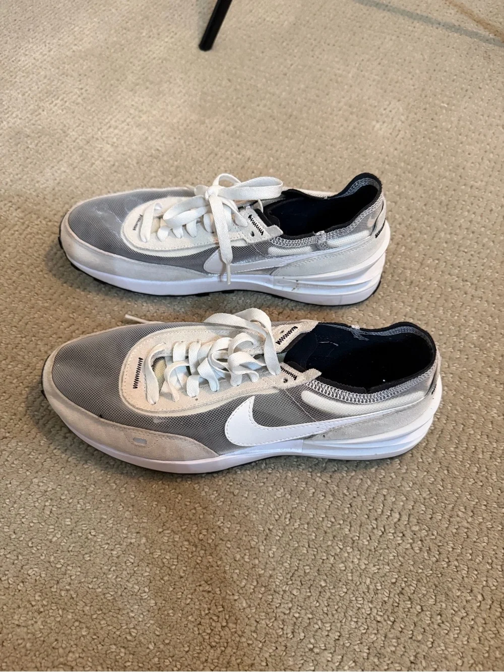 Nike Grey and White Running Sneakers